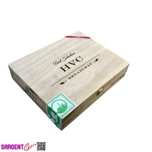 HVC Broadleaf Toro Empty Wooden Cigar Box 9x7x2