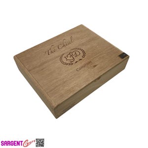 Caja de puros de madera vacía LFD Chisel 8,75 x 7 x 2 pulgadas
