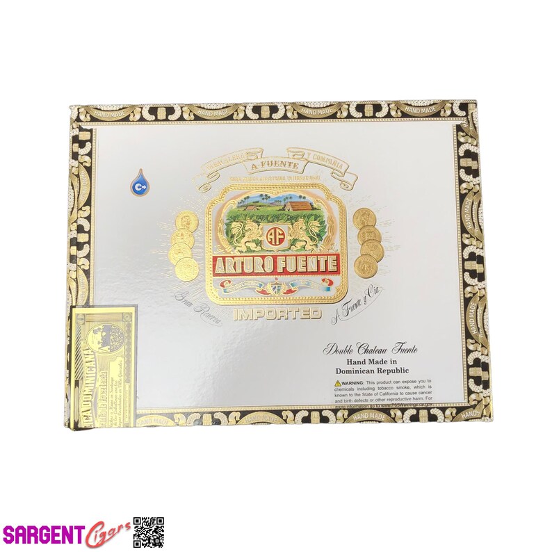 Caja de puros vacía Arturo Fuente Double Chateau Natural 9,5 x 7,5 x 2 imagen 4
