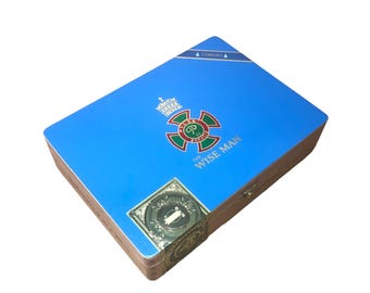 Caja de puros vacía de madera Robusto El Sabio 8,75x6,5x2