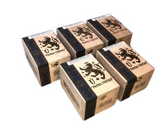 Lot of 5 Liga Privada Papas Fritas Empty Wooden Cigar Boxes 4.5x6x4 #98