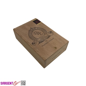 DBL Lancero Empty Wooden Cigar Box 4.75x7.5x2.25