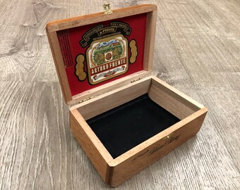 Vintage Arturo Fuent Maduro Wood Cigar Box & Buenaventura Cigar Box