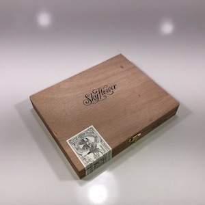 Warped Cigars Skyflower Empty Wooden Cigar Box 8.5x7x1.25