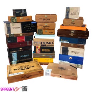 Lot of 10 Mystery Empty Wood Cigar Boxes