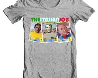 The Italian Job Celebrity Football Stickers T-Shirt (Michael Caine)