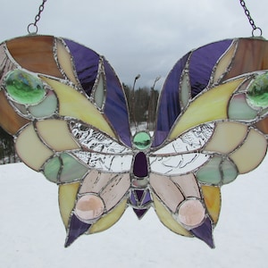 BUTTERFLY Stained glass Suncatcher Housewarming Gift