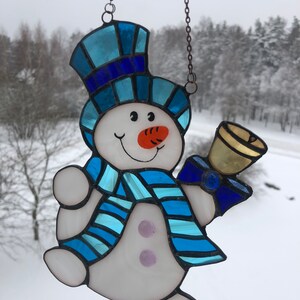 Snowman 2023 | Christmas Gift | Stained Glass | Handmade Glass Work ...