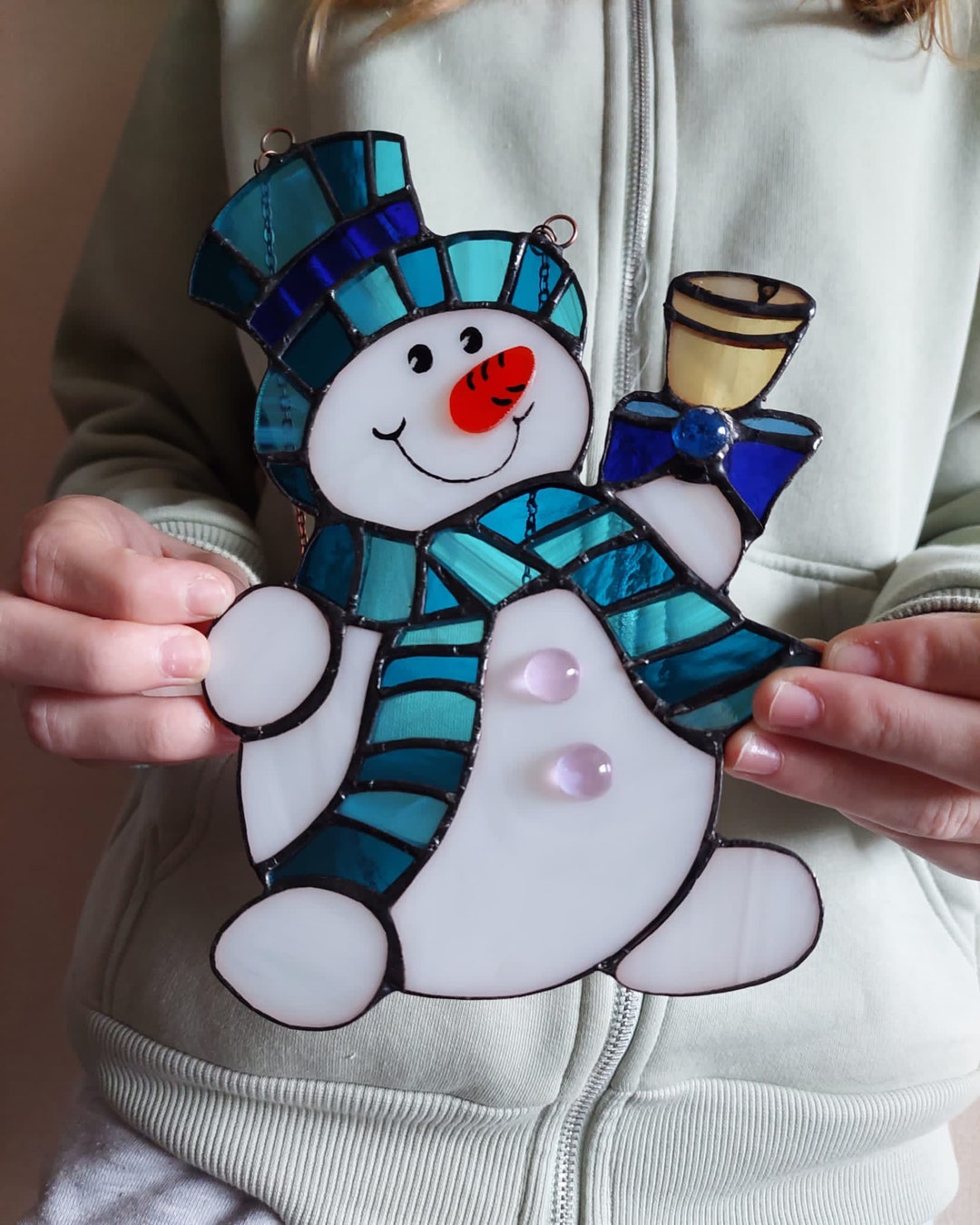 Snowman 2023 | Christmas Gift | Stained Glass | Handmade Glass Work ...