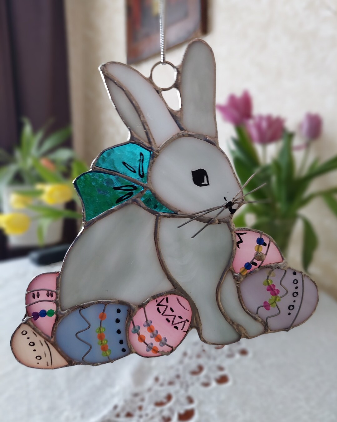 Stained Glass Easter Bunny Etsy