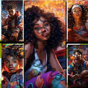Afro-Amerikaans, Back 2 School, Back to School, illustraties, png, commercieel gebruik, digitale bestanden, kleurrijk