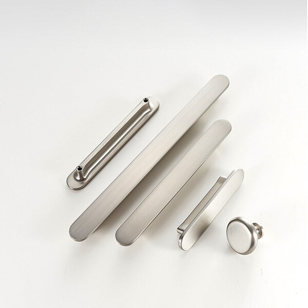 Brushed Nickel Drawer Pulls Etsy