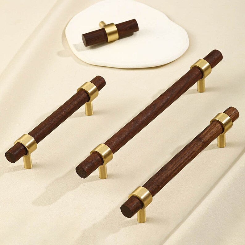 Wood Handles / Black Walnut Drawer Handles / Wardrobe Etsy