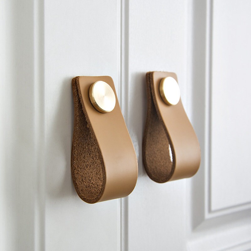 Leather Drawer Handles / Leather Drawer Handles / Leather Etsy