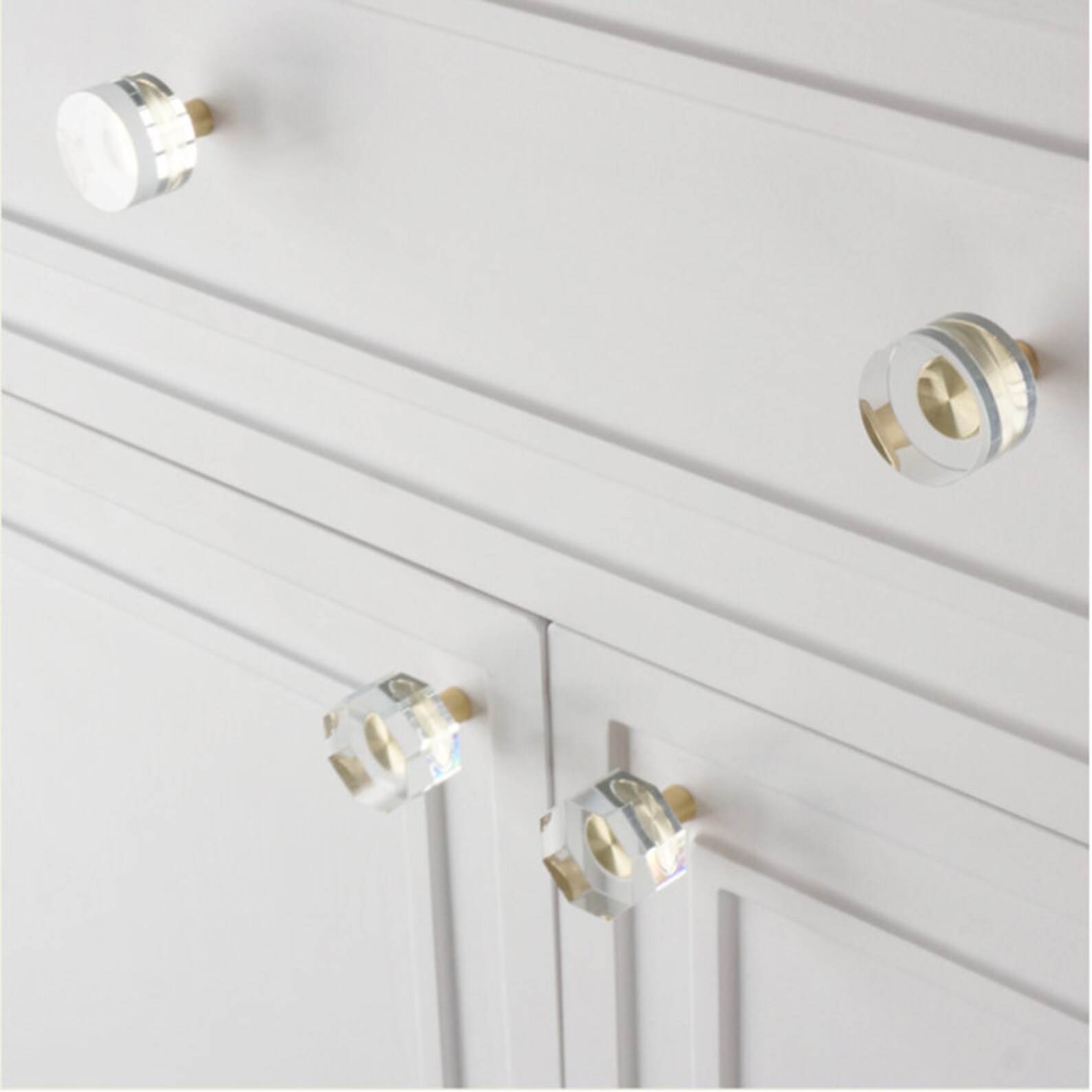 Clear Crystal Knobs Cupboard Knobs / Wardrobe Door Etsy