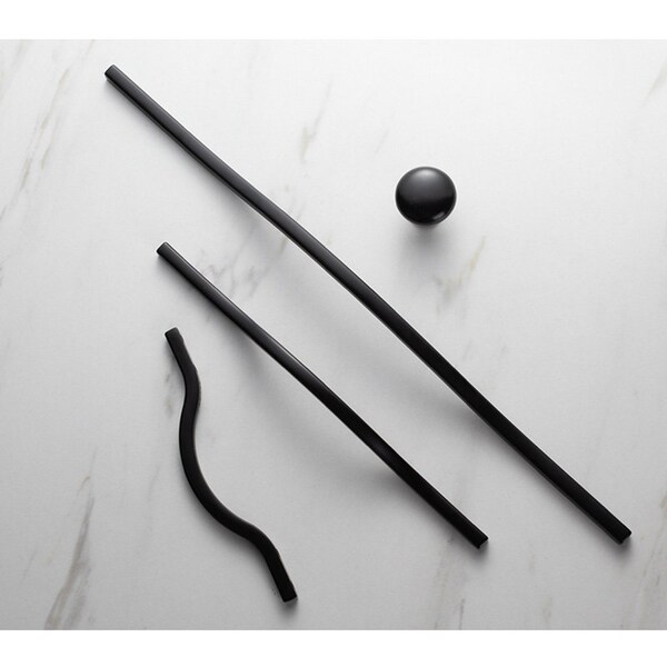 Black Modern Solid Cabiinet Handle / Black Cupboard Handles / Dresser Pull Handles / Modern Cabinet Hardware / Cabinet Door Handles