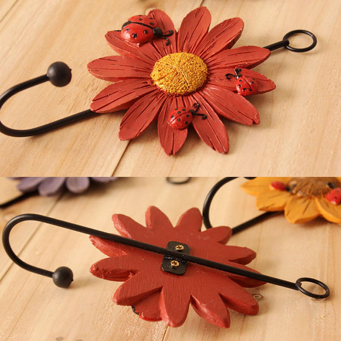 Flower Wall Hooks / Metal Wall Hook / Modern Wall Hooks / Etsy