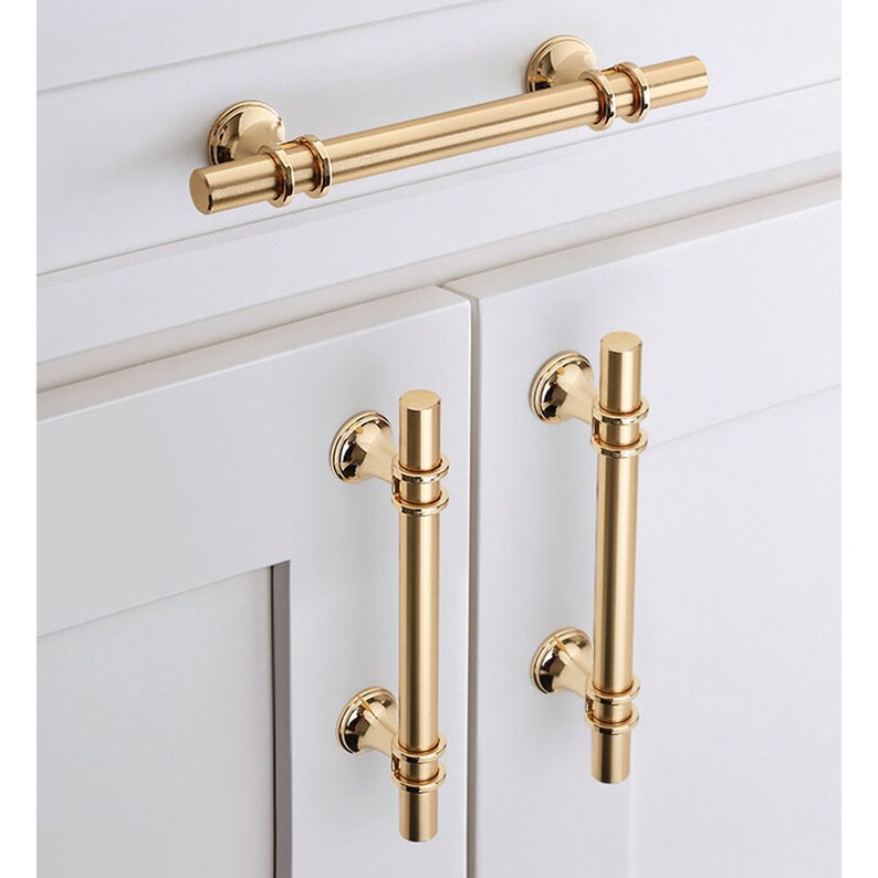 Gold Handlesmodern Kitchen Handles /gold T Etsy