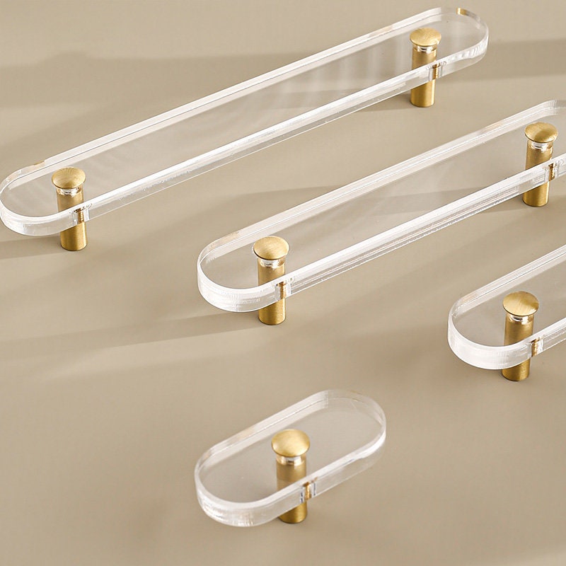 Oval Acrylic Drawer Pull Modern Handles Wardrobe Pulls Etsy