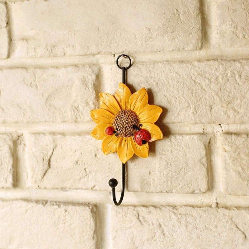 Flower Wall Hooks / Metal Wall Hook / Modern Wall Hooks / Etsy