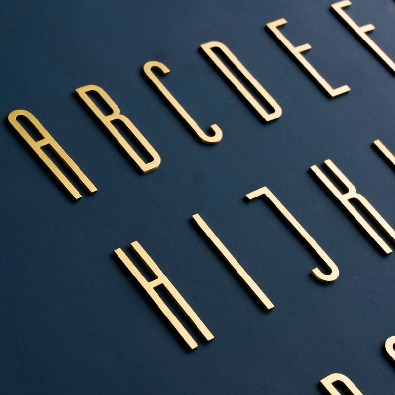 Brass Letters A-Z For Door Plates – Level Decor