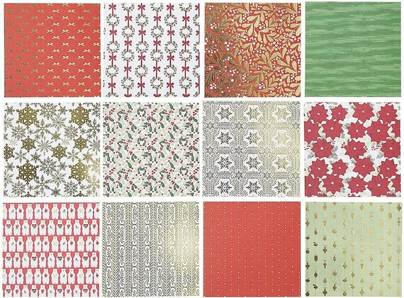Martha Stewart Christmas Paper Pad 6x6 Square 12 Designs 24 Sheets 30068359 