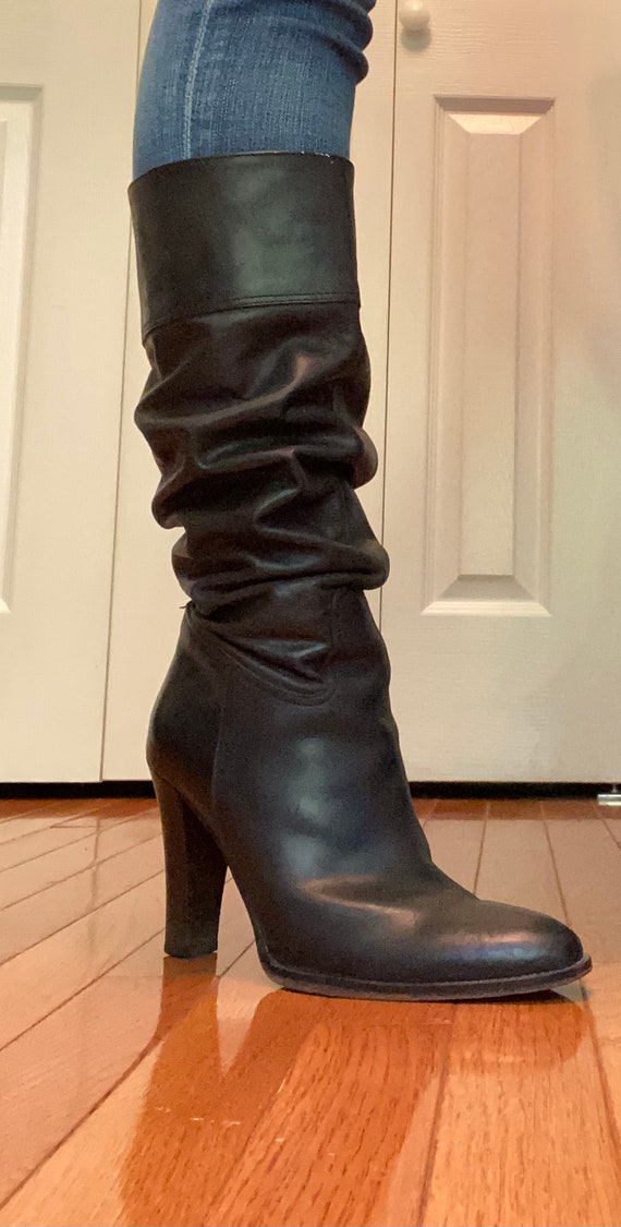 J Crew vintage knee high leather boots made in It… - image 2