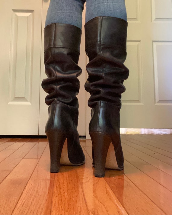 J Crew vintage knee high leather boots made in It… - image 3