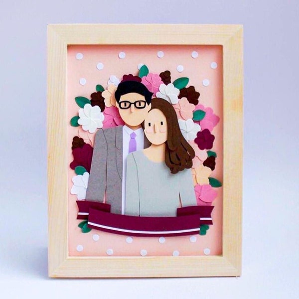 make your special day memory to home decor felt photo Custom  With Wooden Frame or without Frame