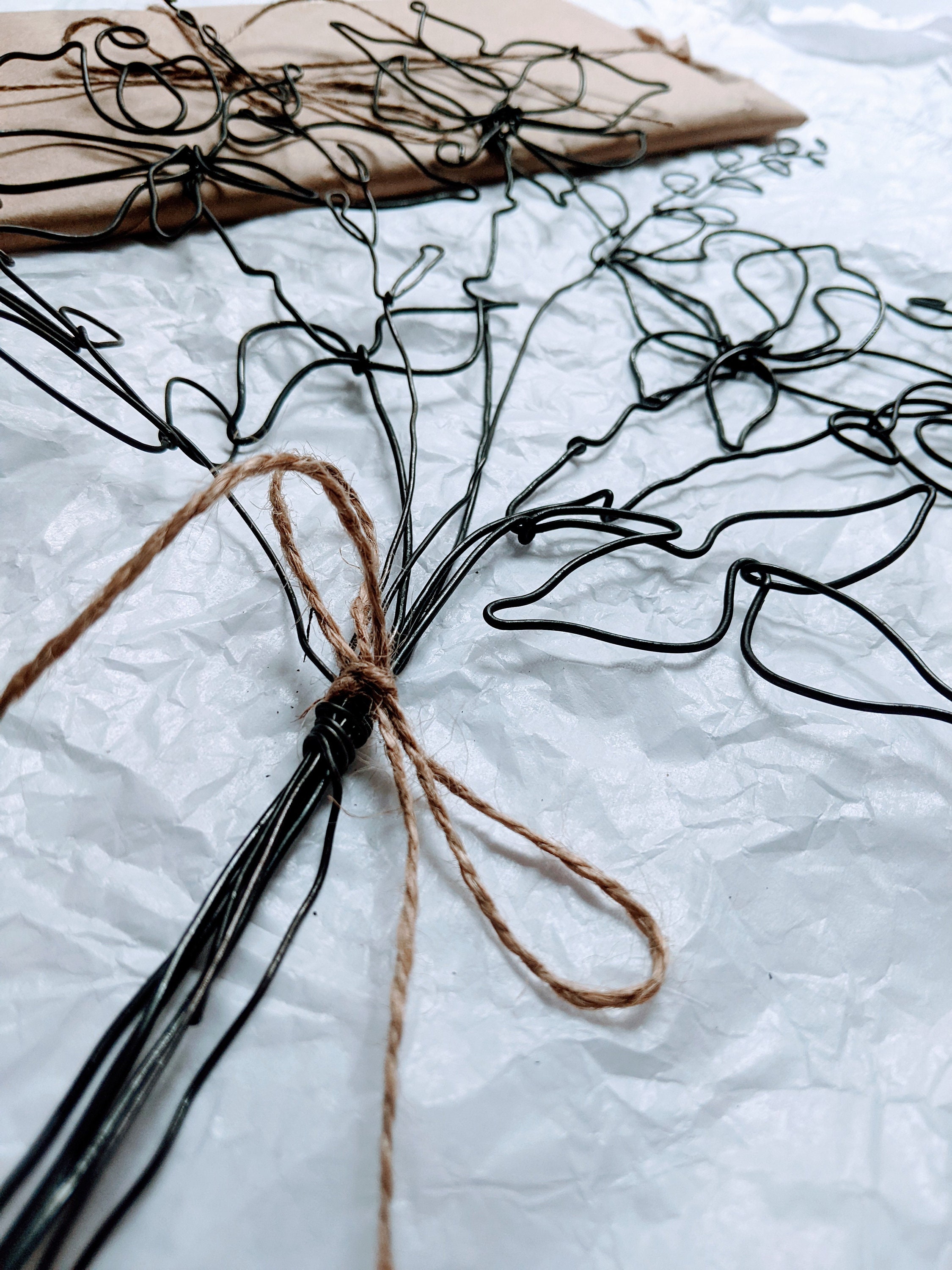 Wire Rose Flowers. Handmade Steel Wire Flower Bouquet for Vase Etsy