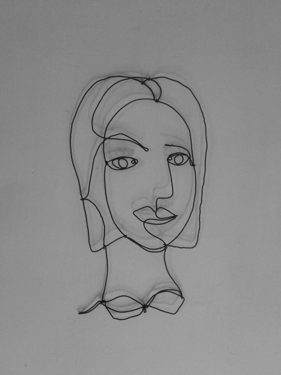 Wire art Wire sculpture Wire Face Wire wall decor Wire Etsy