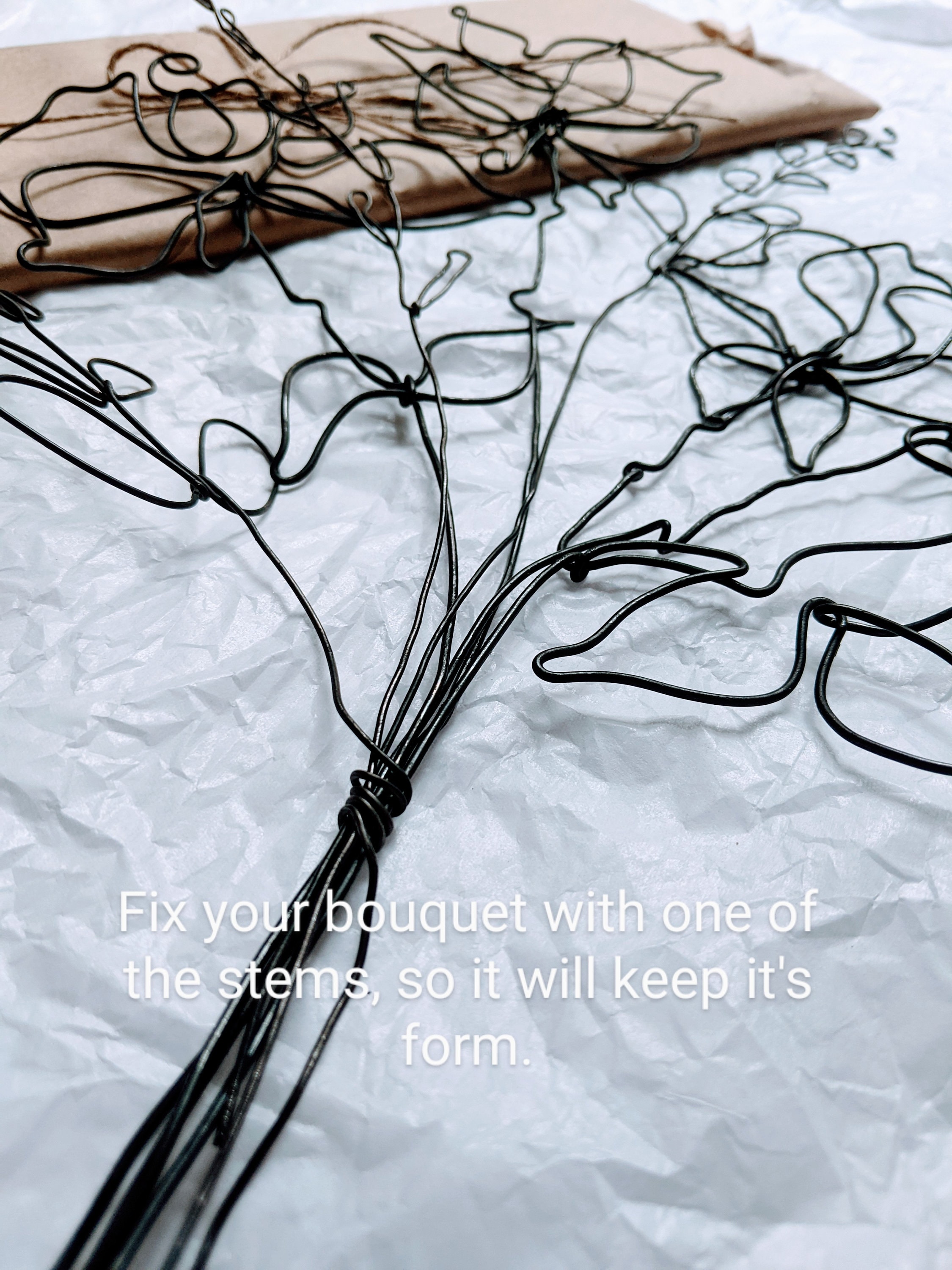 Wire Rose Flowers. Handmade Steel Wire Flower Bouquet for Vase Etsy