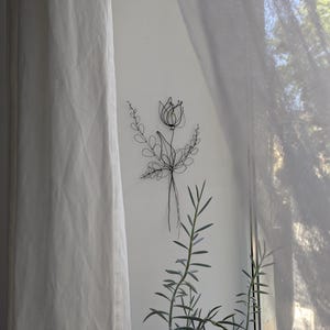 Tulips Wire Bouquet For Small Vase. Wall Sculpture. Minimalist Metal Flower Art image 12