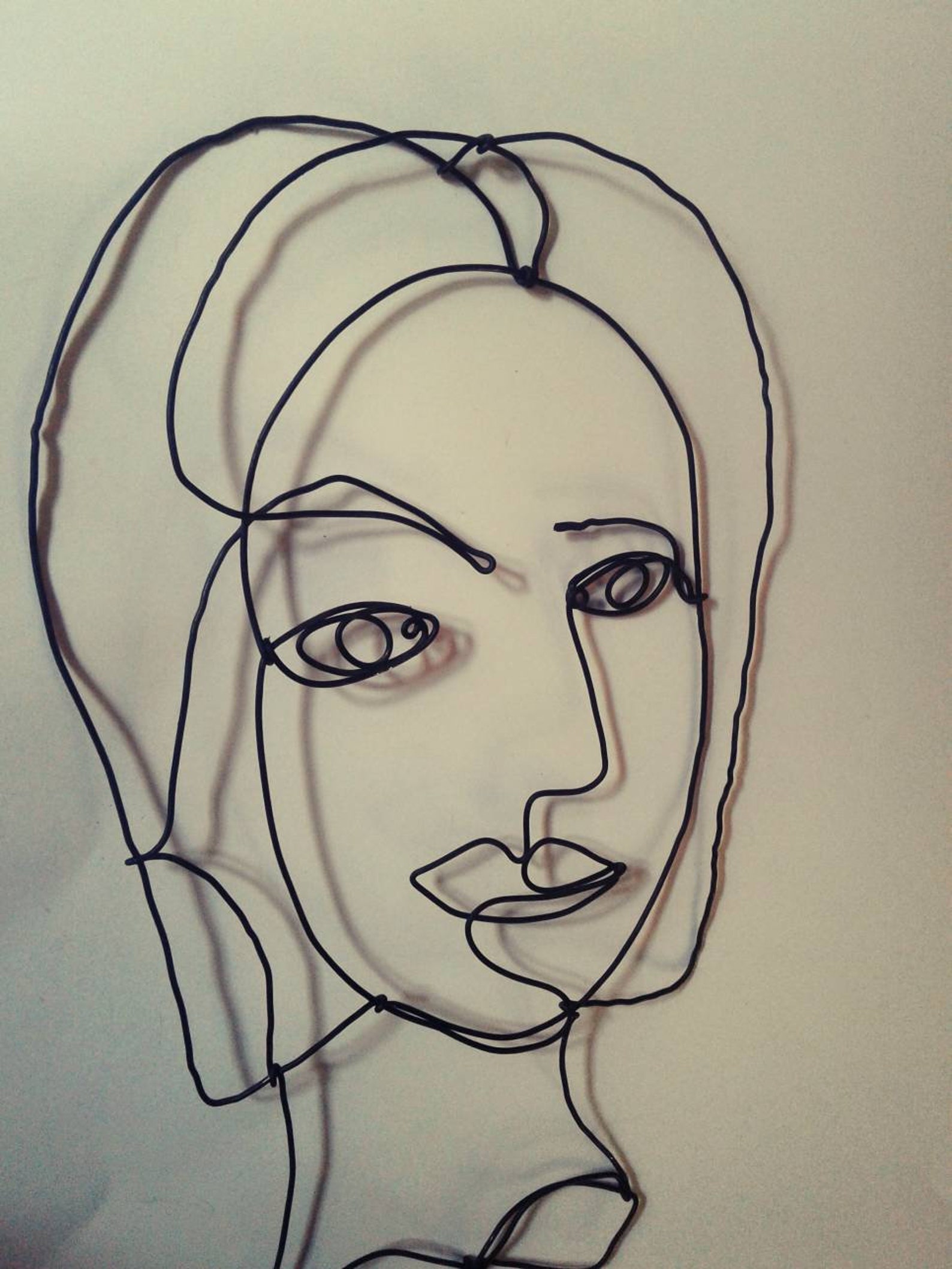 Wire art Wire sculpture Wire Face Wire wall decor Wire Etsy
