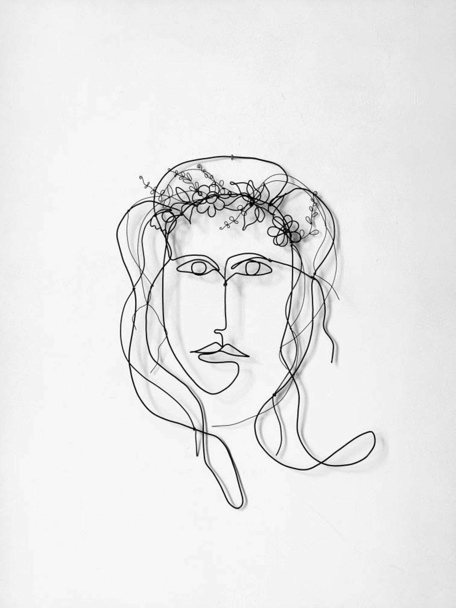 Wire Sculpture Portrait Wire Wall Sculpture Wire Wall Etsy