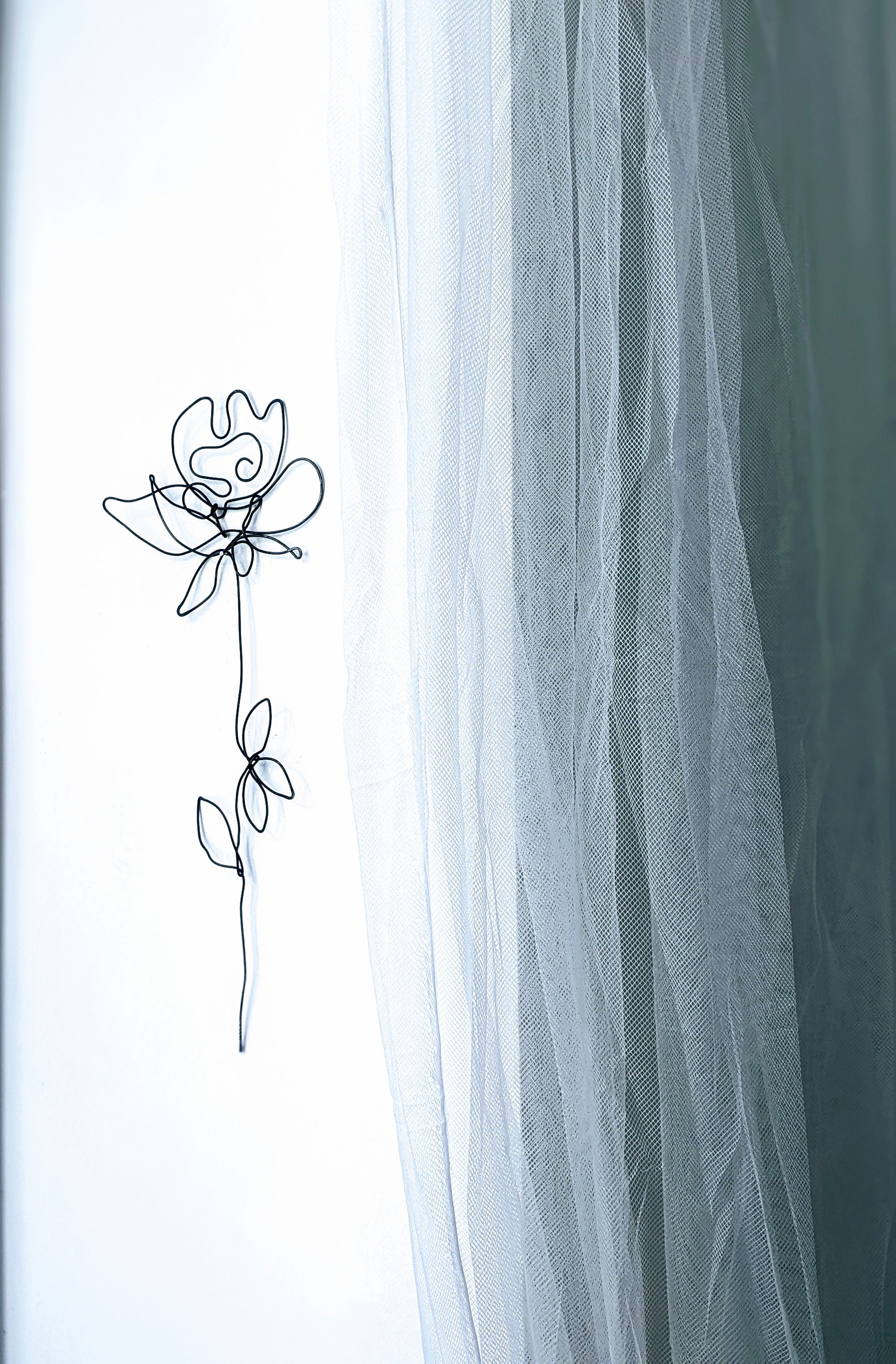 Black Rose Flower Wire Wall Art. Black Steel Wire Rose Wall Etsy