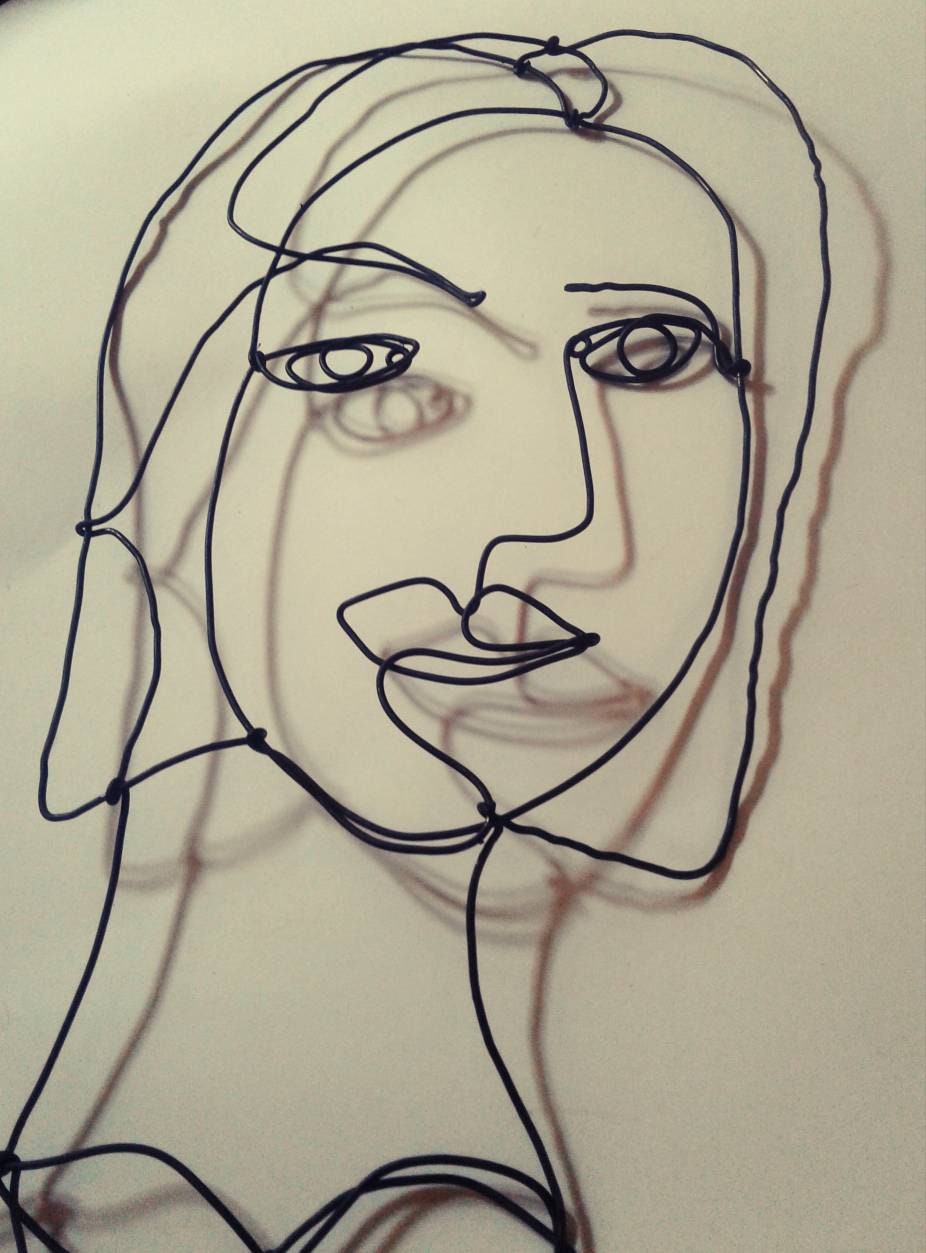 Wire art Wire sculpture Wire Face Wire wall decor Wire Etsy