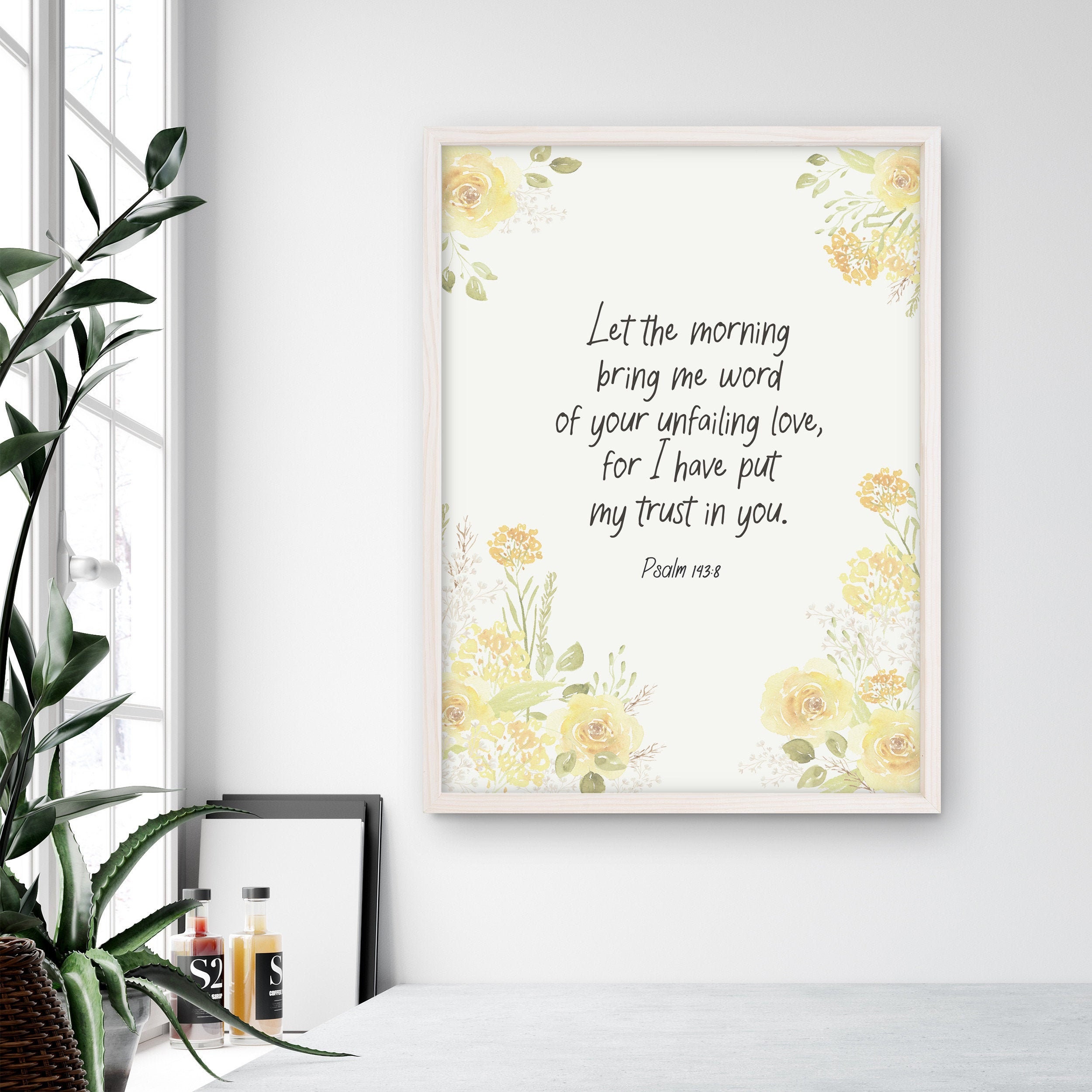 Let the morning bring me word of your unfailing love Framed Etsy