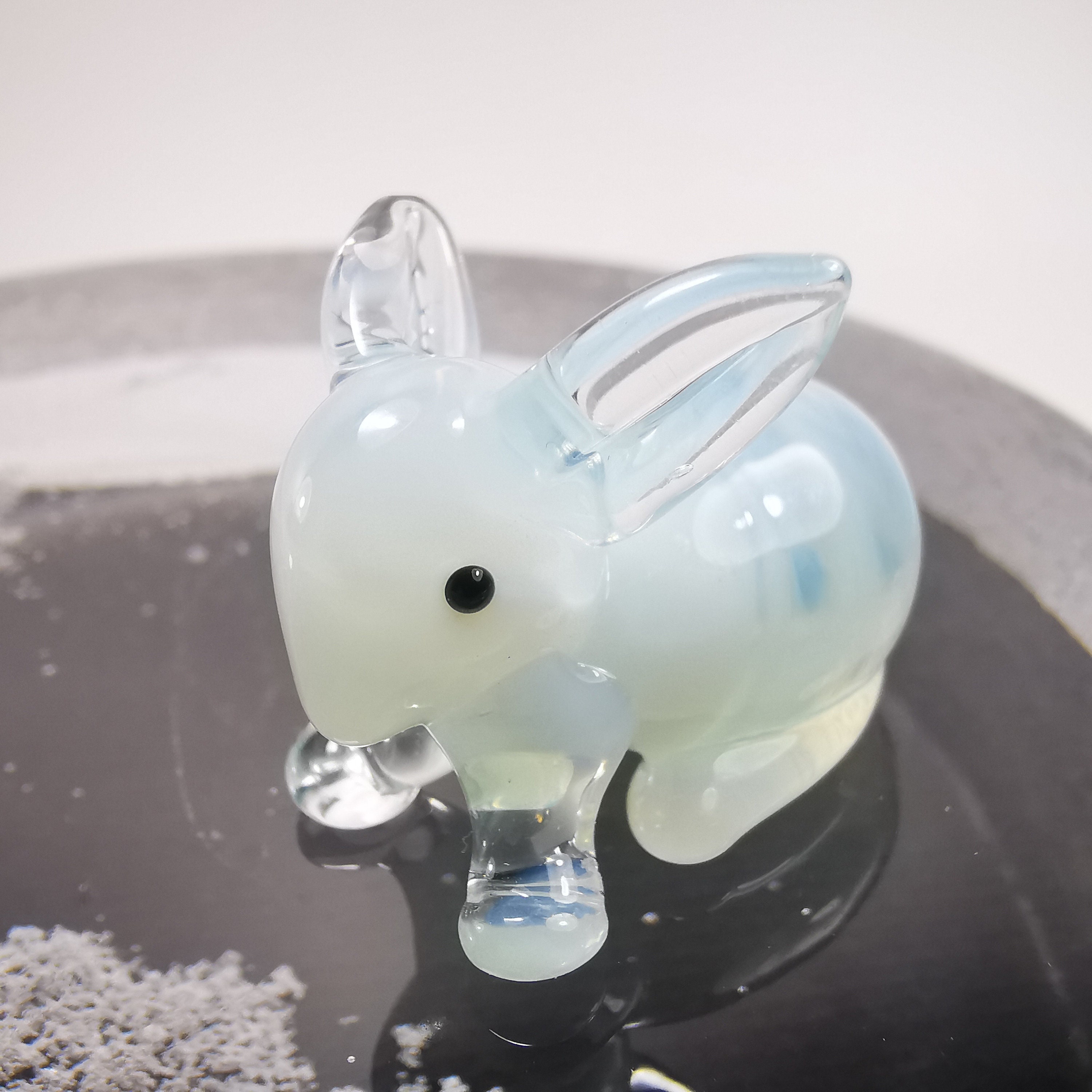 Handmade Glass Rabbit Figurine: Collectible Animal Sculpture - Etsy