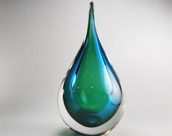 Handmade Glass Sculpture - Anniversary Birthday Gift - Collectible Art - Gift for Her - Home Decor - Ocean Theme Souvenir - Personal Gift