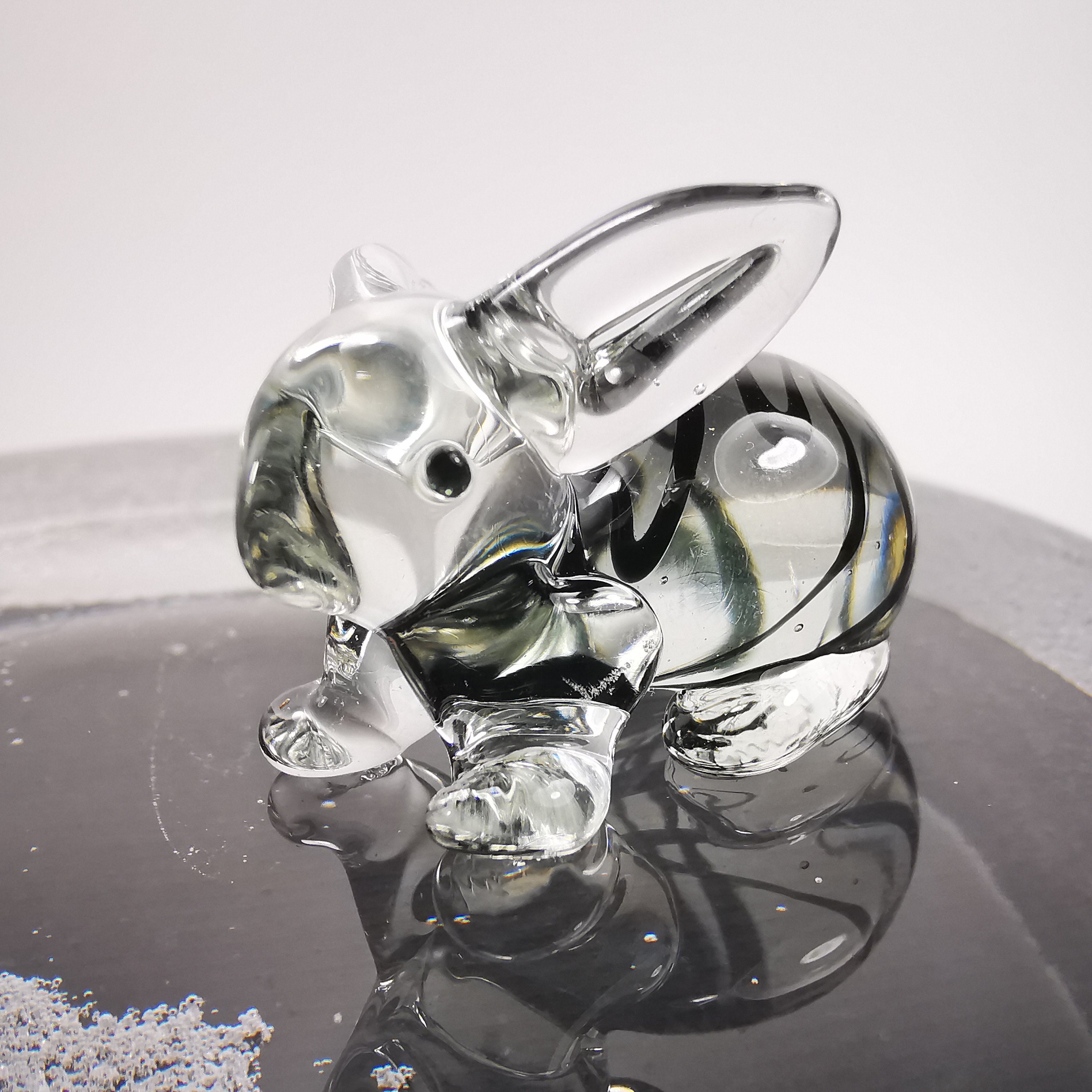 Cut Glass Rabbit Handmade Glass Rabbit Figurine: Collectible Animal Sculpture - Etsy