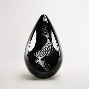 Black Drop Skulptur - Geblasene Glaskunst - Geschenk für Ihn - Jubiläumsgeschenk - Champion-Trophäe - Siegerpreis - Statement-Kunststück