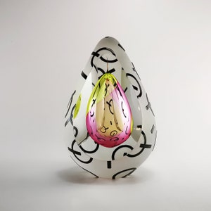 Collectible Blown Glass Art Gift - Anniversary Birthday Present - Artisan Glass Paperweight - Artistic Home Accent - Decorative Sculpture