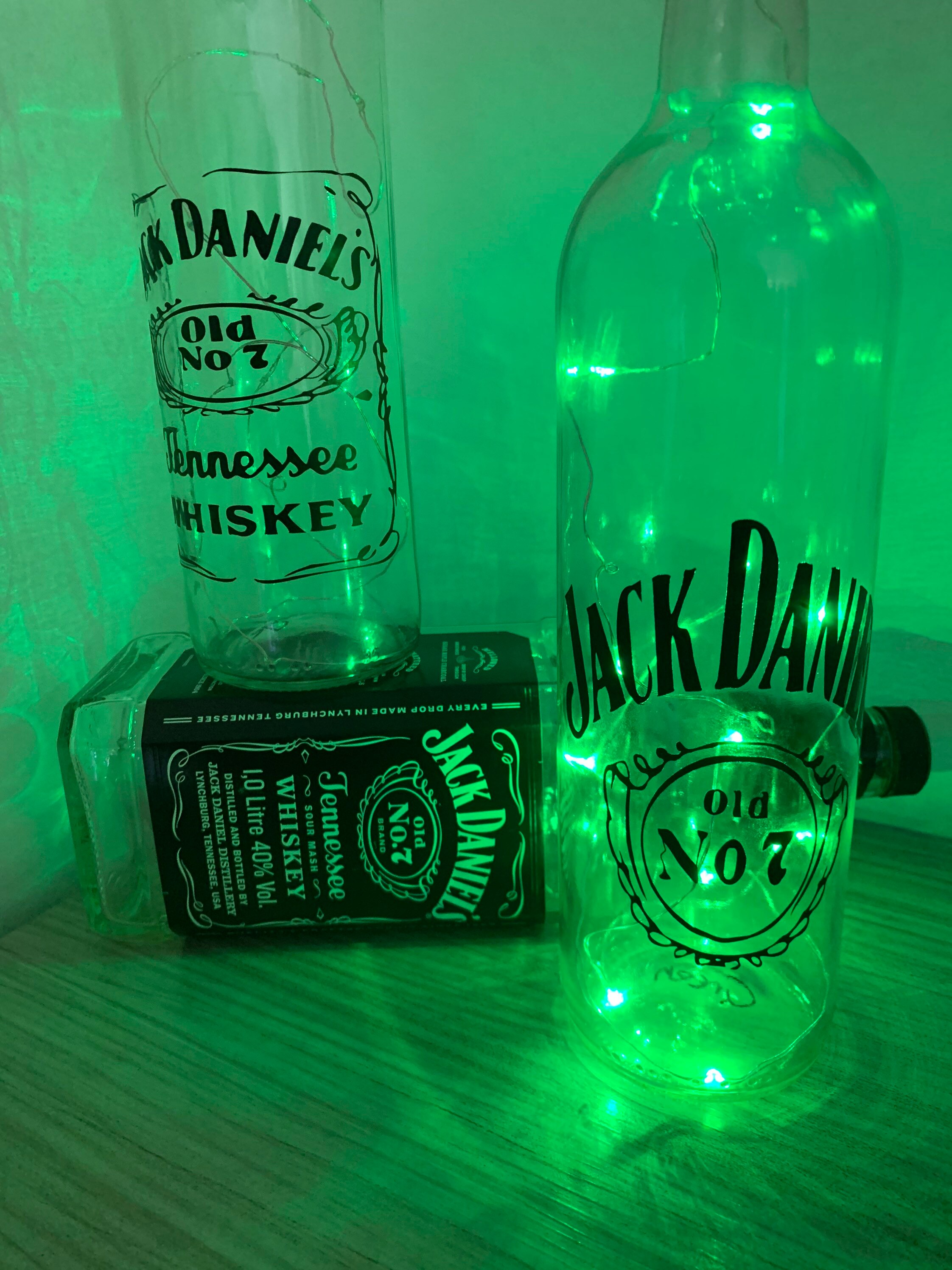 Jack Daniels Personalised LED Bottle Etsy
