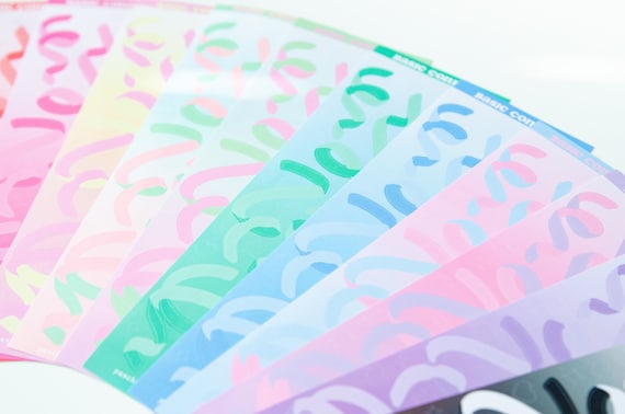 holo two tone confetti polco stickers ribbon deco stickers etsy
