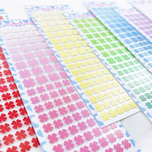 Gradient Clover Deco Sticker, Cute Illustration, Kpop Polco, Kpop Journal, Diary, Object Deco Stickers, Kawaii Sticker, Toploader Deco