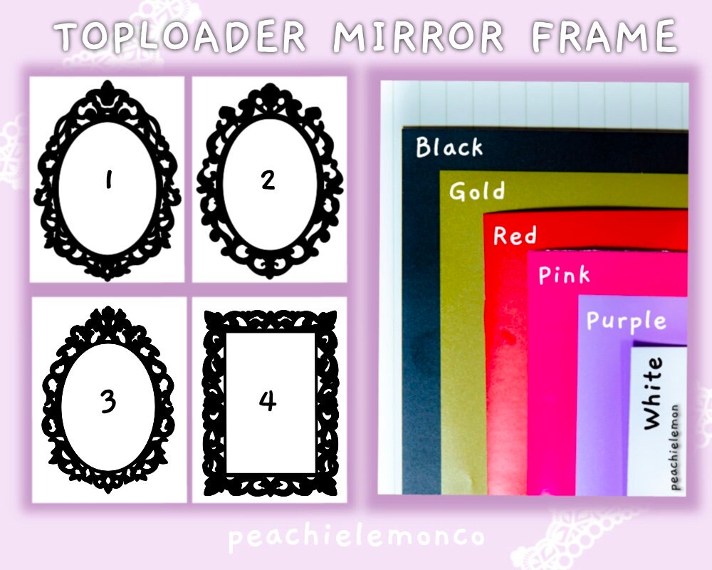 UNWEEDED Mirror Frame Decal, Toploader Frame Stickers, Vinyl Stickers…