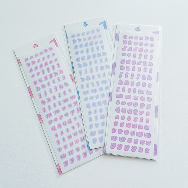 Jelly Alphabet Deco Stickers ABC Journal Stickers Diary Deco - Etsy