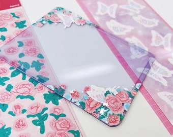 Vaccinatiekaart Aangepaste Versierde Toploader, Kpop Photocard Deco, Flower Toploader, Goth Princess Toploader, Stickers Deco, Kpop PC Deco