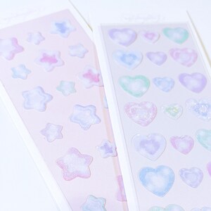 Small Jelly Hearts and Marbles Deco Stickers, Toploader Deco Stickers,  Polco Deco, Polco Deco, Diary Kpop Journal, Anime Scrapbooking 